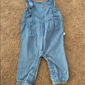 Denim baby girls jumpsuit